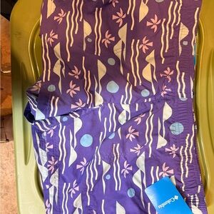 Columbia Blue and White Patterned Shorts